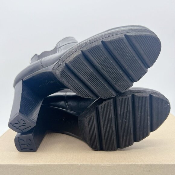 Paul Green Dallas Chelsea Bootie Boots Platform Heel Black Leather UK 5.5 US 8 - Picture 9 of 12